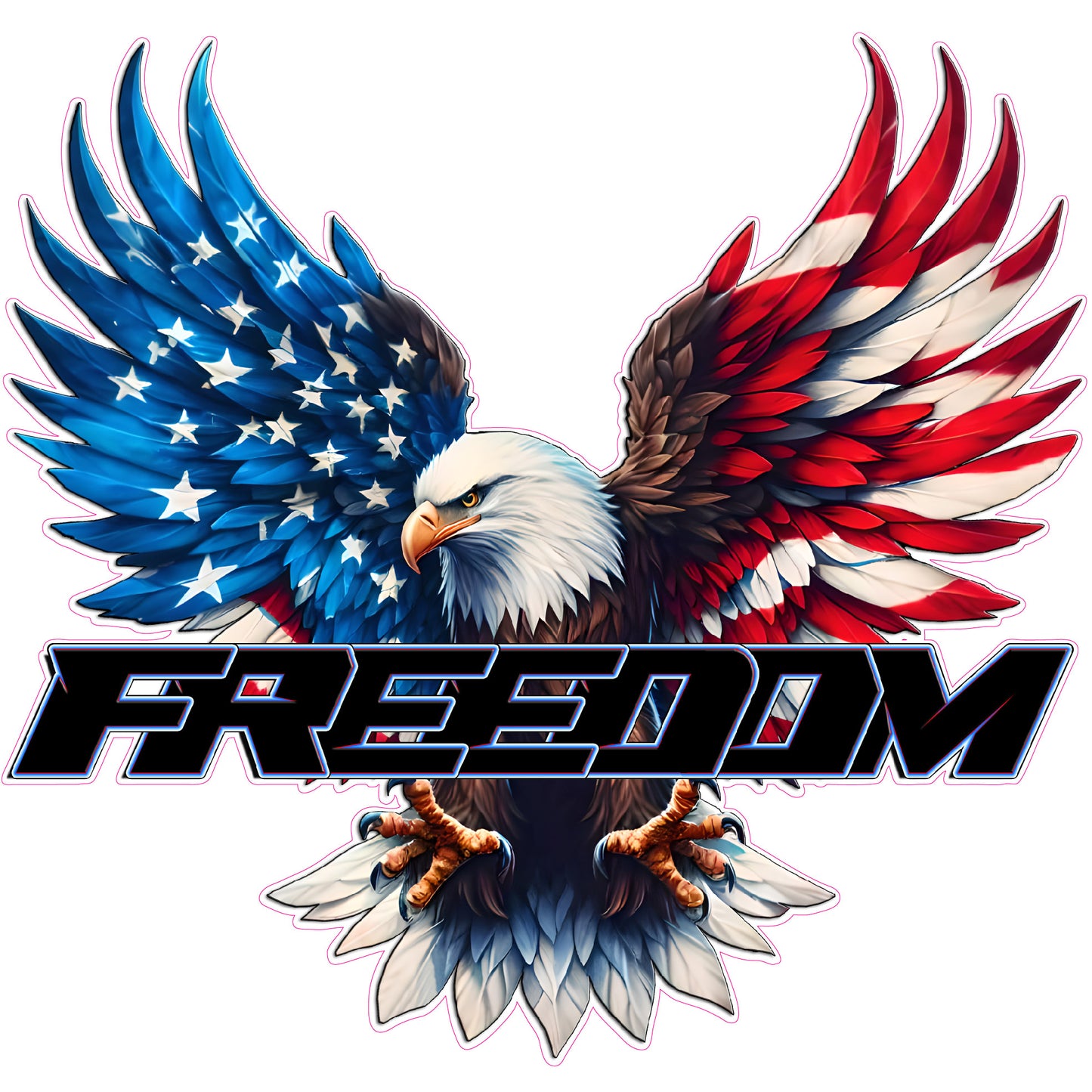 Bald Eagle American Patriotic Freedom Decal