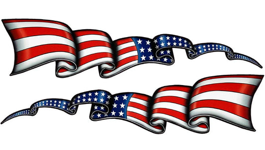 American flag star stripes decals for vehicles and outdoor use.