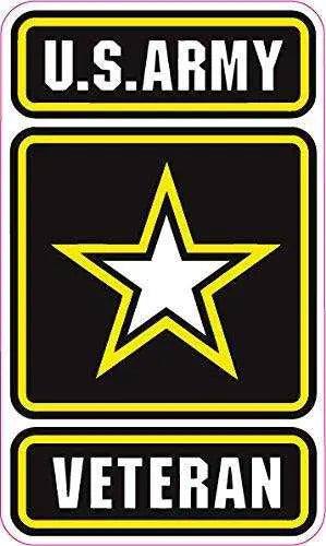 U.S. Army Veteran Decal with star emblem and bold text design