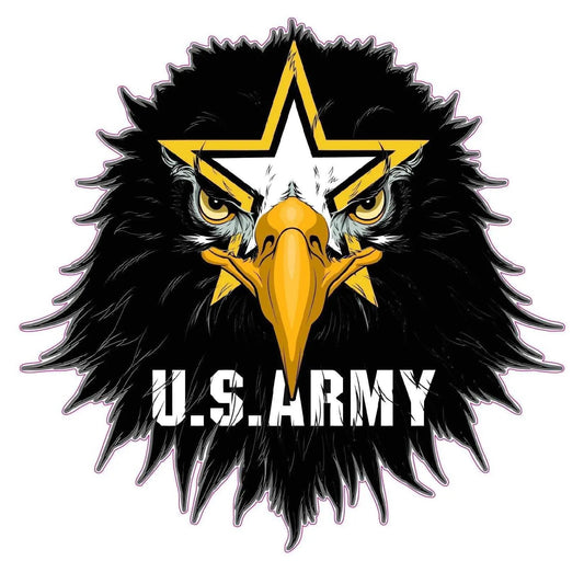 Army eagle head decal with U.S. Army text and star design.