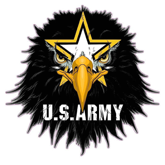 Army Eagle Head Decal with U.S. Army text and star emblem on eagle's head