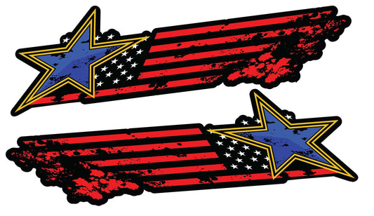 American Flag Star Stripes Pairs decal