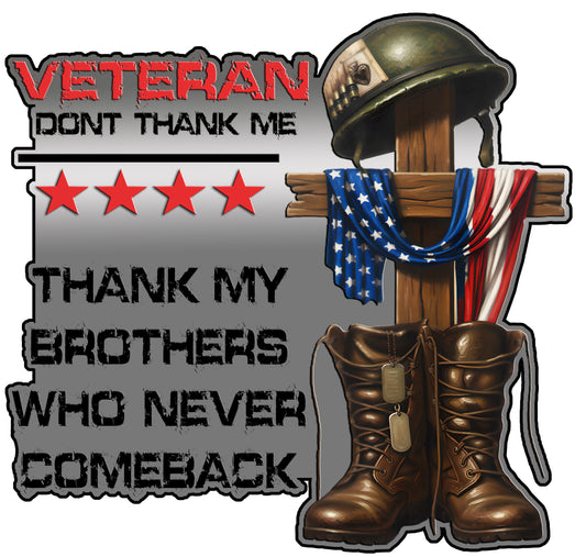 Battle Cross Veterans Decal