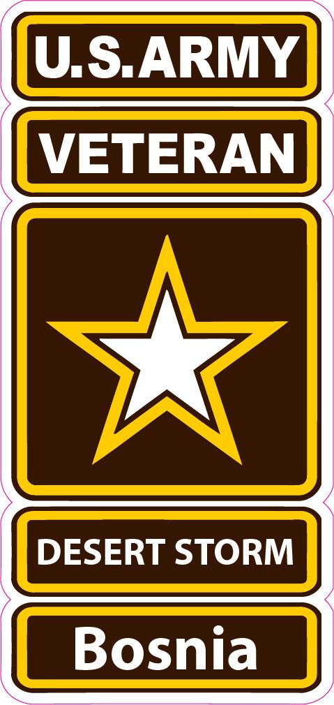 U.S. Army Veteran Desert Storm Bosnia Decal - armed forces stickers, automotive decals, automotive stickers, bosnia, decals, desert storm, Military and Veterans Decals, Military decals, military stickers, Patriotic stickers, somalia, U.S. Army Veteran Decal, us army veteran decal, vehicle decals, Vehicle stickers, window decal, window decals, window sticker, window stickers, woo_import_1 | American Patriots Decals | High Quality Military and Veterans Die-Cut Decals