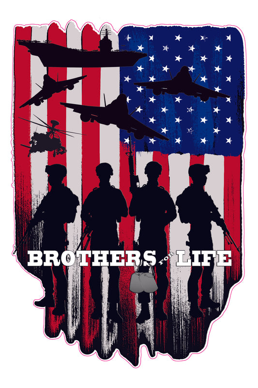 Brothers for Life Military Decal