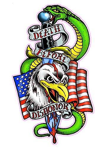 Death Before Dishonor Version 2 Decal - Death Before Dishonor Version 2 Decal, Military and Veterans Decals, woo_import_1 | American Patriots Decals | High Quality Military and Veterans Die-Cut Decals