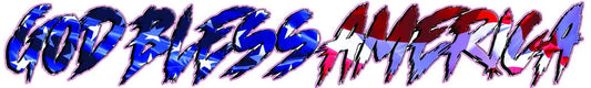 Patriotic "God Bless America" decal with American flag design.