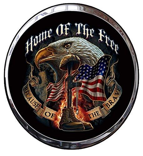Home of the Free Because of the Brave Plaque Decal - because of the brave, home of the free, Military and Veterans Decals, woo_import_1 | American Patriots Decals | High Quality Military and Veterans Die-Cut Decals