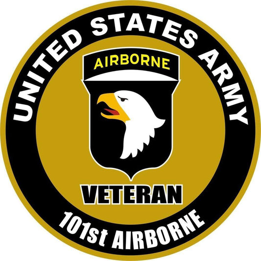 U.S. Army 101st Airborne Veteran Decal - Army Decal, army stickers, automotive decals, automotive stickers, bumper stickers, decals, Military and Veterans Decals, Military decals, military stickers, Patriotic stickers, U.S. Army 101st Airborne Veteran Decal, us army veteran decal, vehicle decals, Vehicle stickers, window decal, window decals, window sticker, window stickers, woo_import_1 | American Patriots Decals | High Quality Military and Veterans Die-Cut Decals