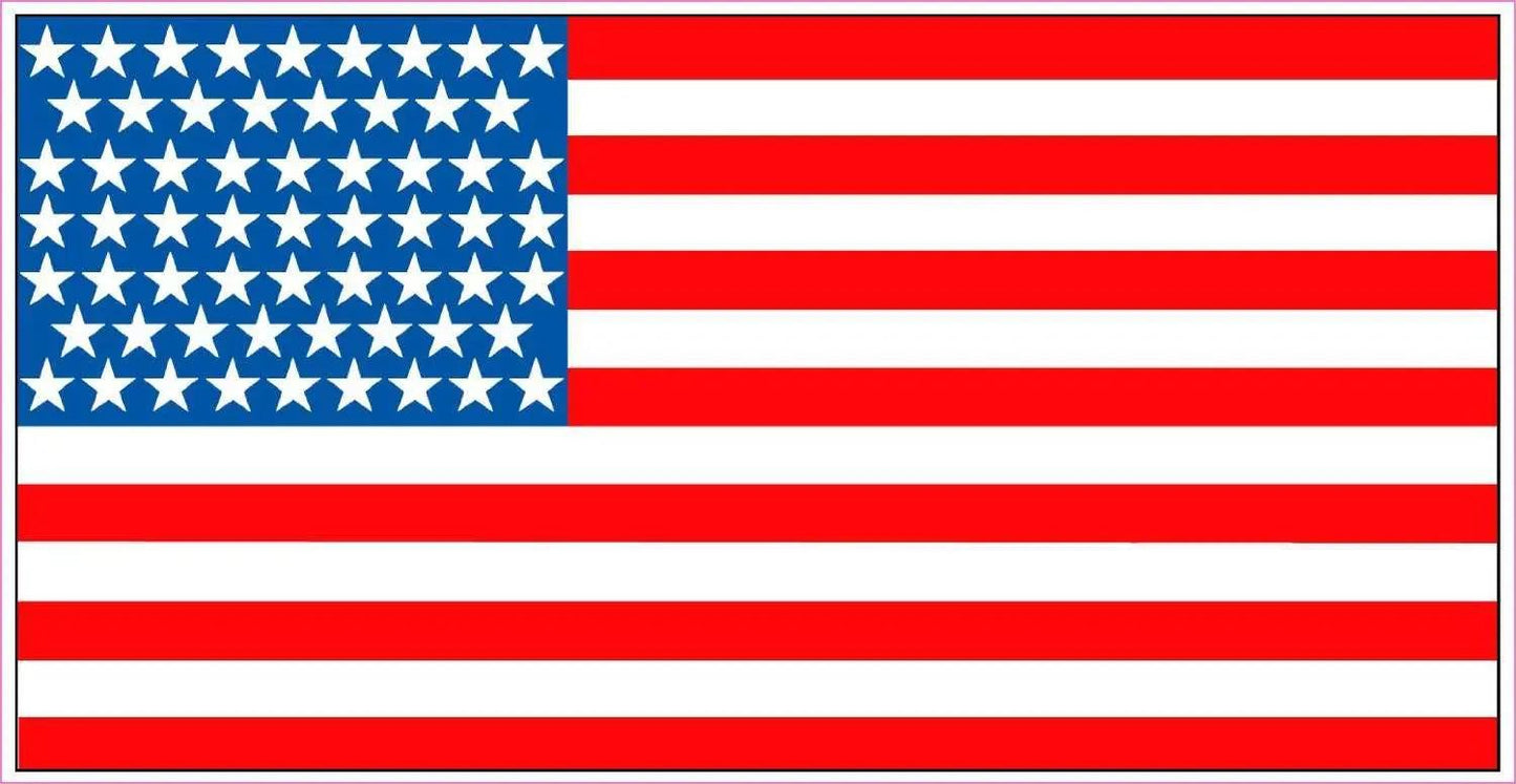 United States Flag Decal 3x5 inches with 50 stars and 13 stripes, durable patriotic sticker