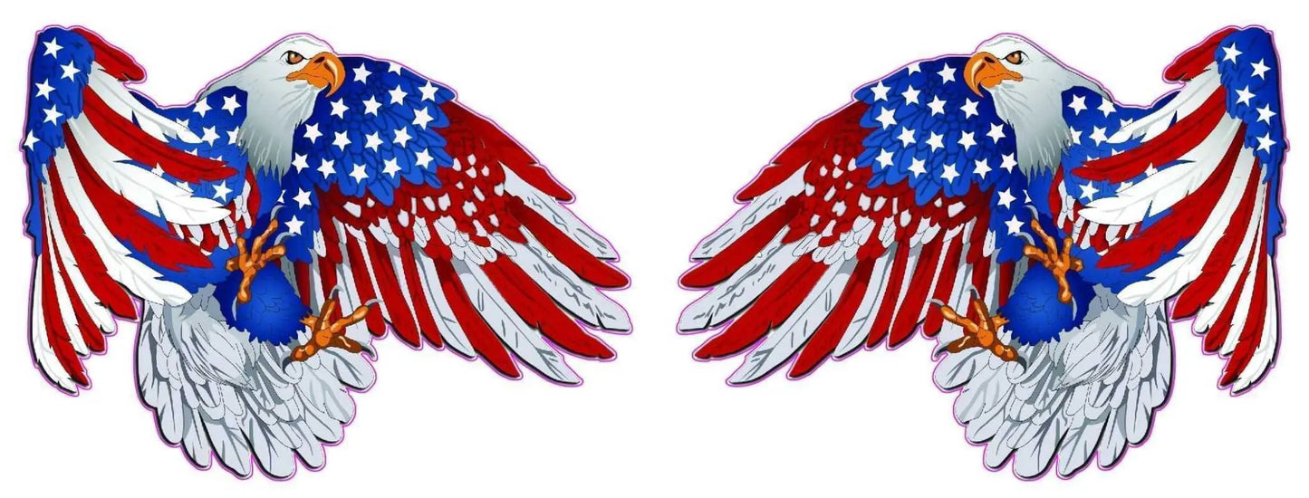 American flag patriot Eagle pairs Decal