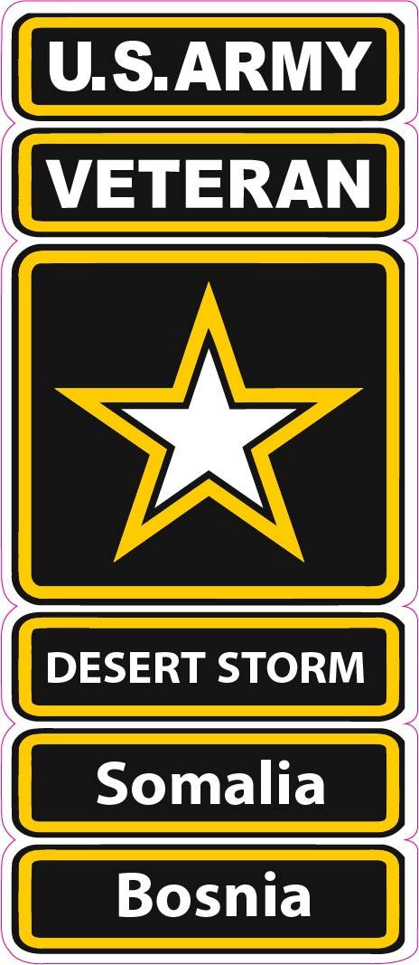 U.S. Army Veteran Desert Storm Somalia Bosnia Decal - armed forces stickers, automotive decals, automotive stickers, bosnia, decals, desert storm, Military and Veterans Decals, Military decals, military stickers, Patriotic stickers, somalia, U.S. Army Veteran Decal, us army veteran decal, vehicle decals, Vehicle stickers, window decal, window decals, window sticker, window stickers, woo_import_1 | American Patriots Decals | High Quality Military and Veterans Die-Cut Decals