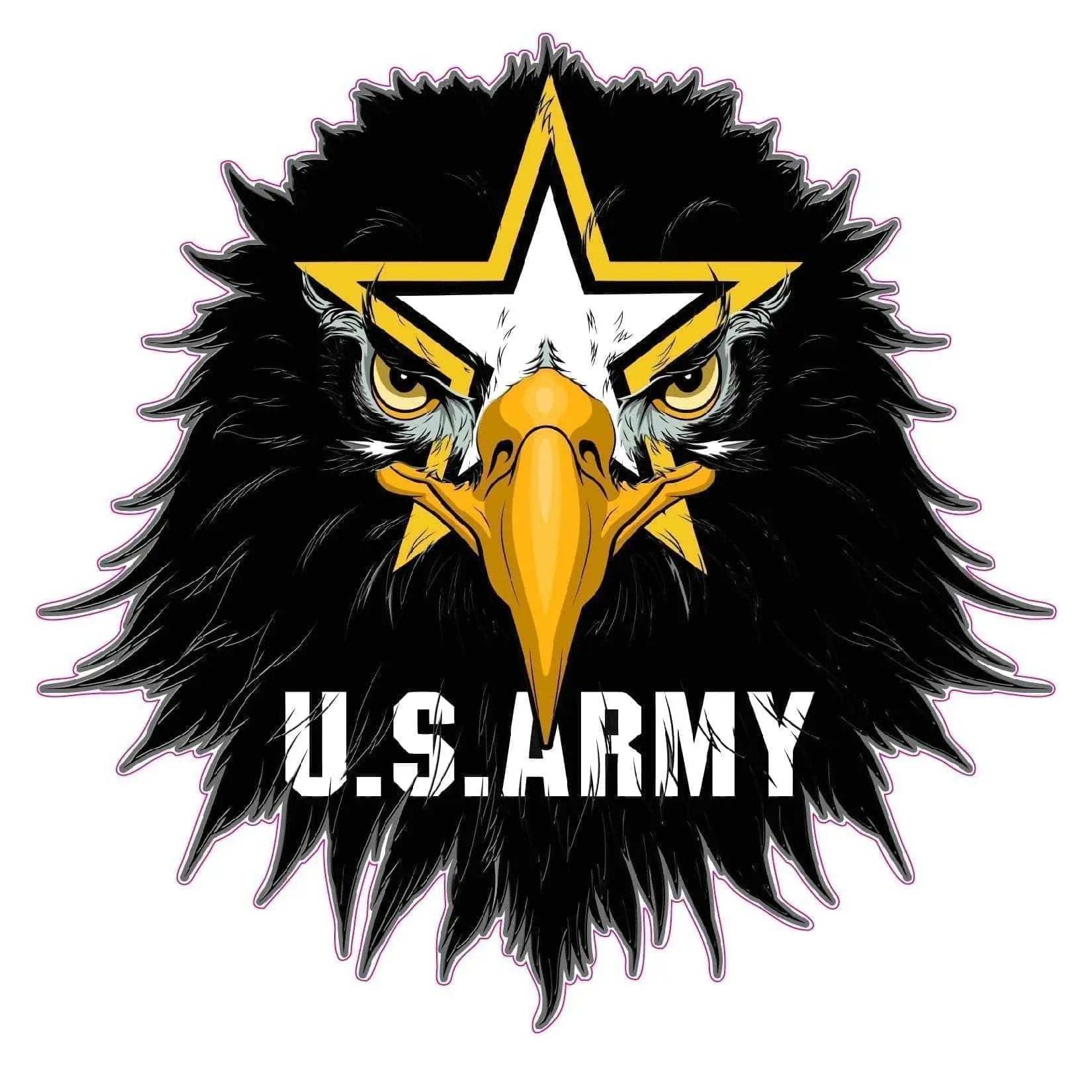 Army Eagle Head Decal with U.S. Army text and star emblem on eagle's head